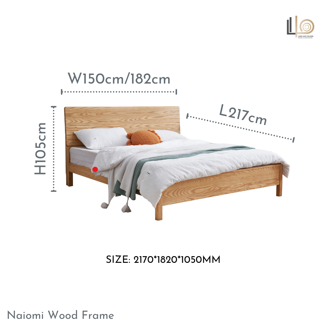 Naiomi Wood Bed Frame