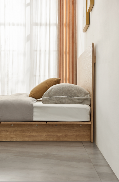 Meloise Satt Wood Bed Frame